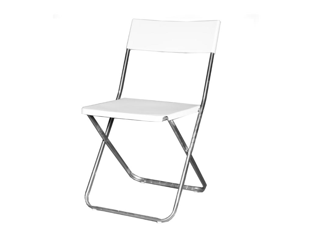 Židle bílá skladací